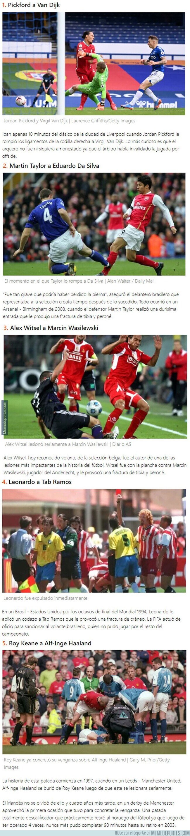 1118268 - Recopilación de faltas durísimas que lesionaron gravemente a un rival