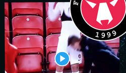 Enlace a Ojito a como se pone la camiseta este psicópata del Midtjylland