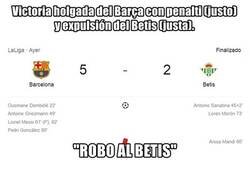 Enlace a Los madridistas ya olvidaron cual fue el verdadero robo que sufrió el Betis. Que cara tienen.