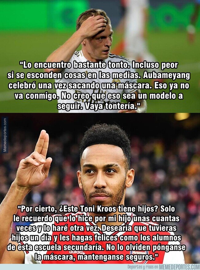 1120298 - La disputa que inició Kroos ha sido contestada por Aubameyang