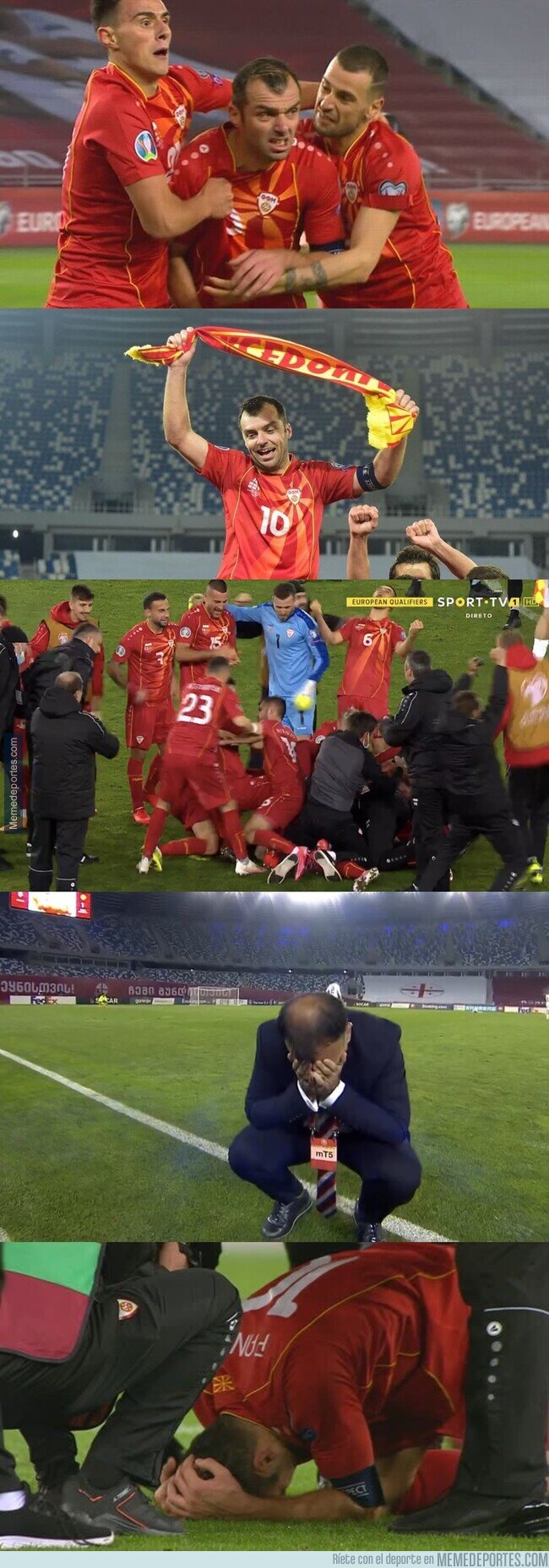 1120315 - El mítico Goran Pandev anotó el gol que metió a Macedonia a la Euro. Le ganó el llanto
