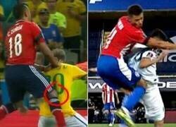 Enlace a Angel Romero le fracturó la columna a Palacios de la misma forma que a Neymar. 3 meses de baja