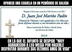 Enlace a Un gallego le dedica sus últimas palabras en vida a Leo Messi