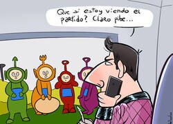 Enlace a Messi viendo el partido