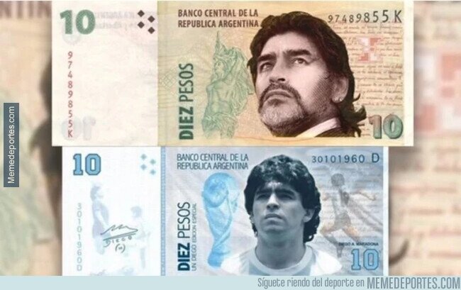 1121280 - Desde Argentina suena la propuesta de un billete con el rostro de Maradona. ¿Tú que opinas?