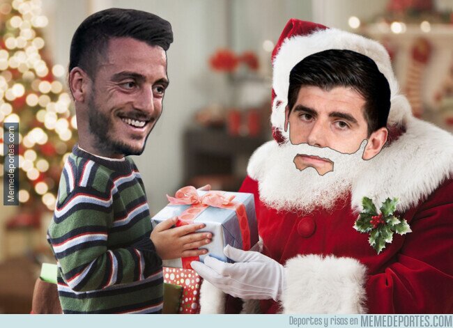 1121410 - Courtois adelanta la navidad a Joselu