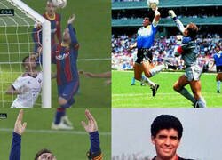 Enlace a Los homenajes de Messi a Maradona ante Osasuna