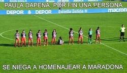 Enlace a Paula Dapena se niega a homenajear a Maradona por machista, xenófobo y maltratador