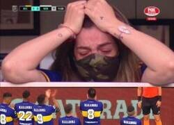 Enlace a Dalma, la hija de Maradona, conmovida después de que los jugadores de boca festejaran frente al viejo palco de Maradona