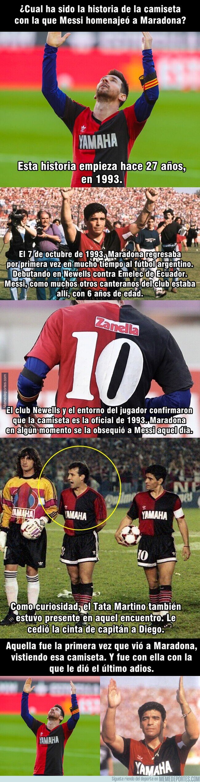 1121535 - La historia de la camiseta con la que Messi homenajeó a Maradona 
