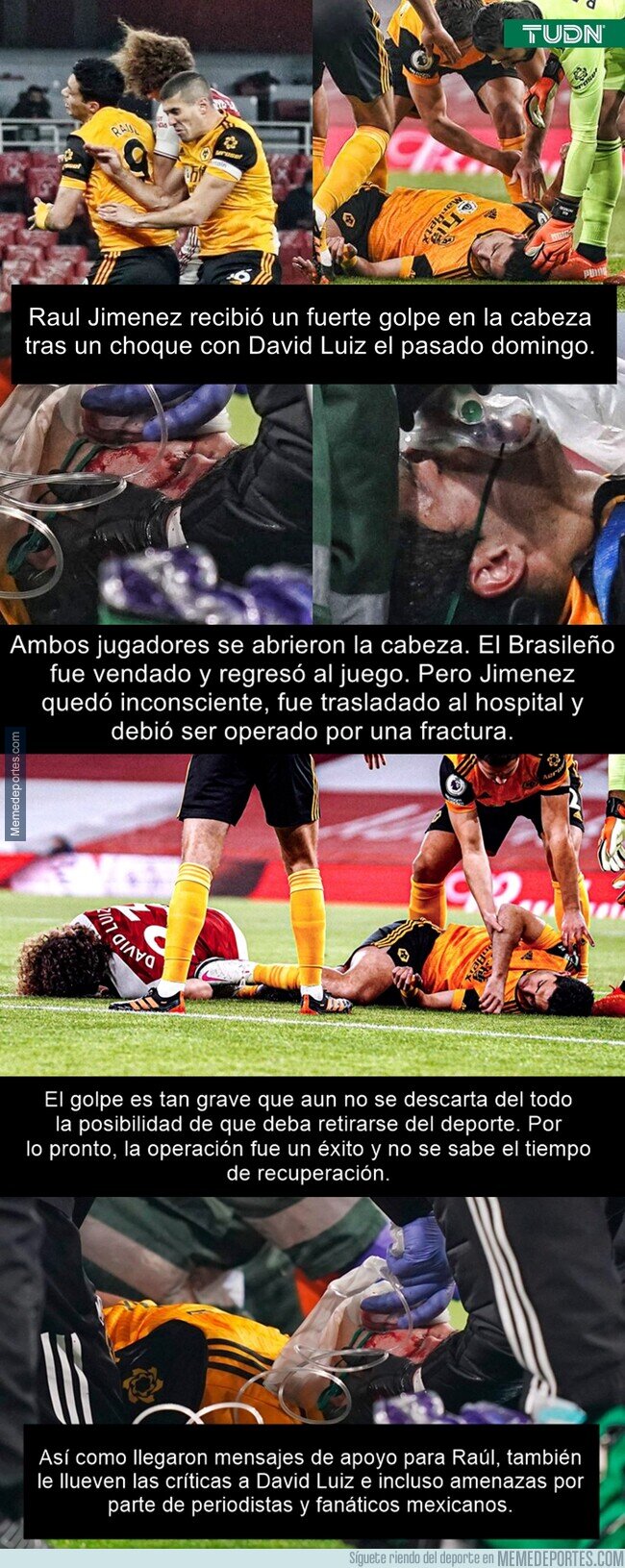 1121606 - La lesión de Raúl Jiménez que le puede hacer abandonar su carrera