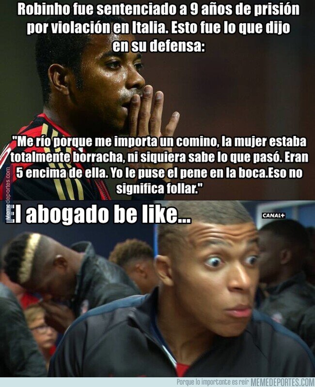 1122710 - Robinho merece cárcel solo por esas declaraciones tras ser condenado a 9 años