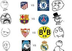 Enlace a Sensaciones de los emparejamientos de octavos de champions