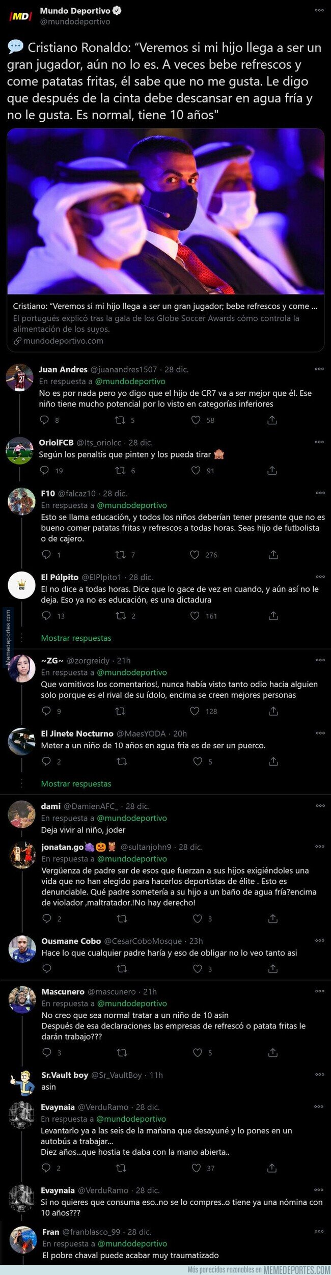 1123958 - Gran polémica por la frase que ha dicho Cristiano sobre su hijo y el estilo de vida que lleva con 10 años