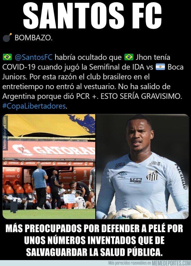 1124763 - GRAVÍSIMO: Santos alineó a jugadores con positivos de Covid sabiendo los resultados de las pruebas