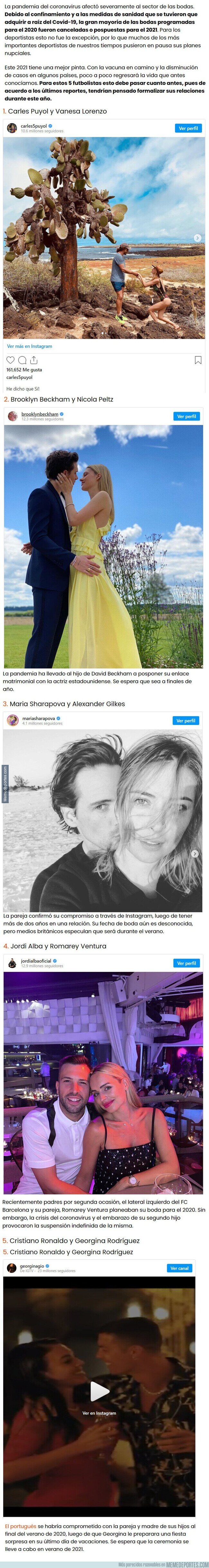 1125007 - Varias bodas de deportistas que pasarán en este 2021 y que darán muchísimo que hablar