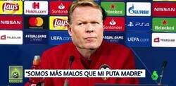 Enlace a Koeman ya evalua el partido