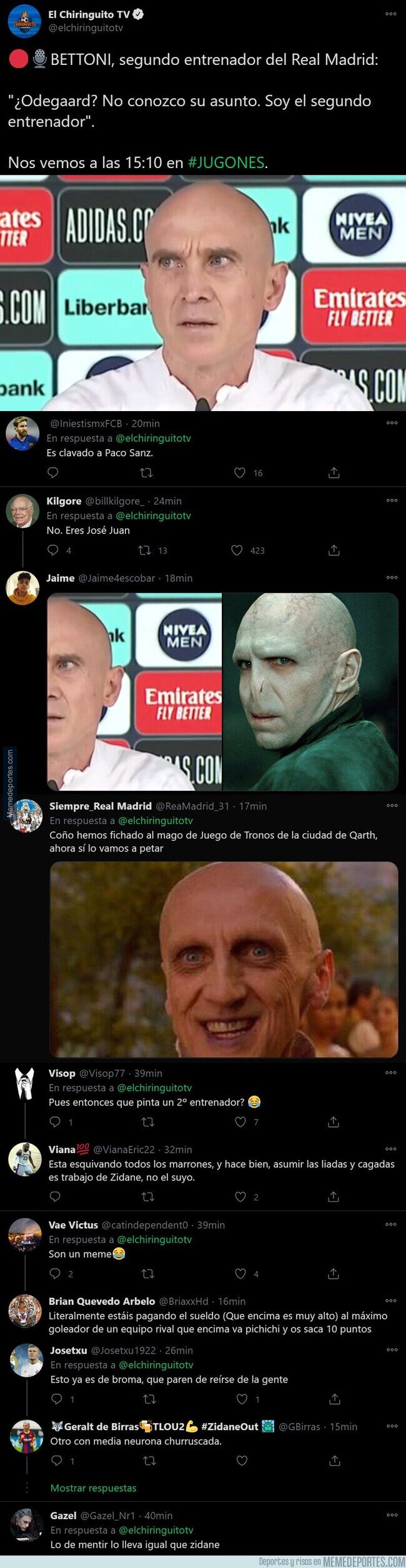 1126159 - Indignación en el madridismo por lo que ha dicho BETTONI, segundo entrenador del Real Madrid, sobre Odegaard