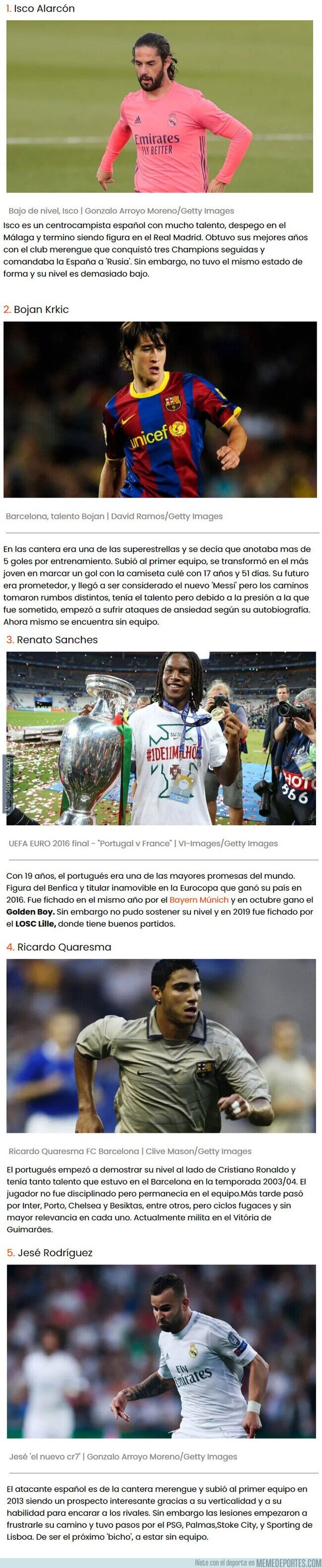 1126437 - Futbolistas que prometieron ser súper estrellas y se estancaron en pleno crecimiento