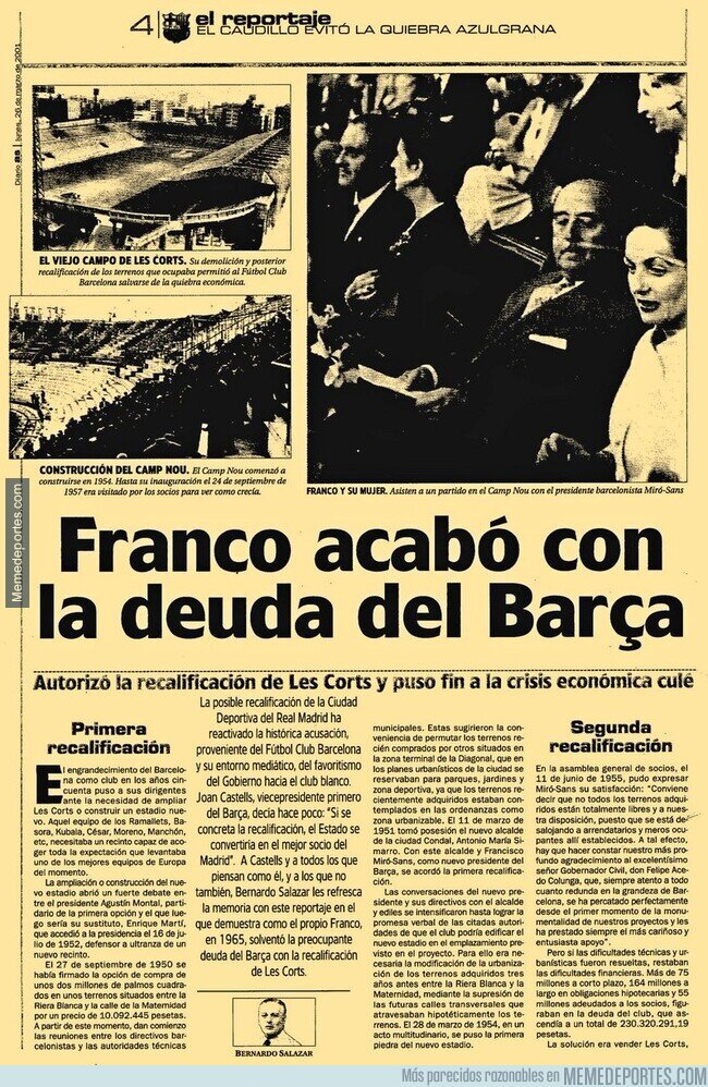 1126458 - El Barça y los favores que le hizo Franco