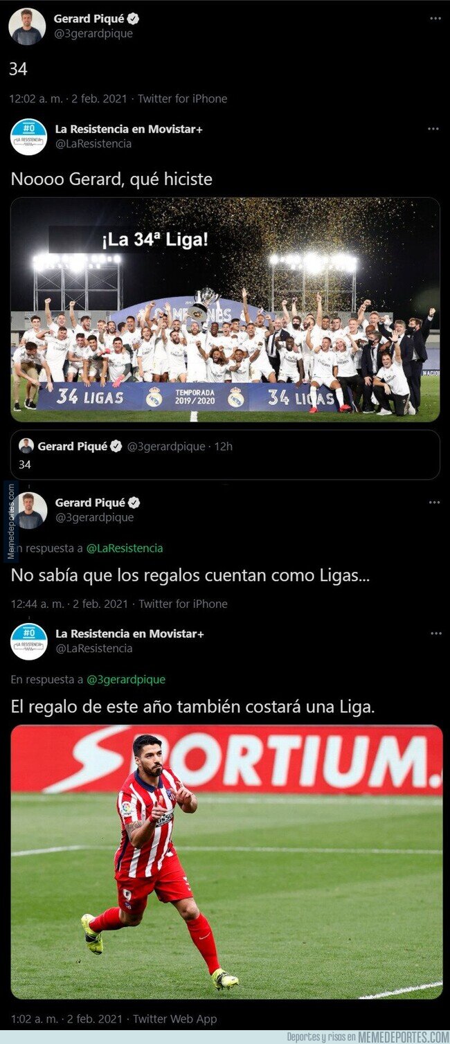 1126807 - La respuesta apoteósica de 'La Resistencia' a Piqué tras felicitarle el 34 cumpleaños al central del Barça