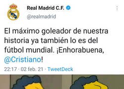 Enlace a Me ha entrado una felicitación del Madrid a Cristiano en el ojo