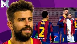Enlace a Pillan a Piqué totalmente cabreado cargando contra sus compañeros por no hacer nada bien durante el partido frente al PSG con estas palabras