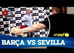 Enlace a Ojooooo: Pillan a Pedrerol celebrando muy eufórico el gol de Piqué ante el Sevilla