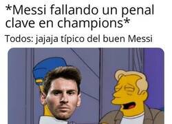 Enlace a El punto penal verdugo en champions para Messi