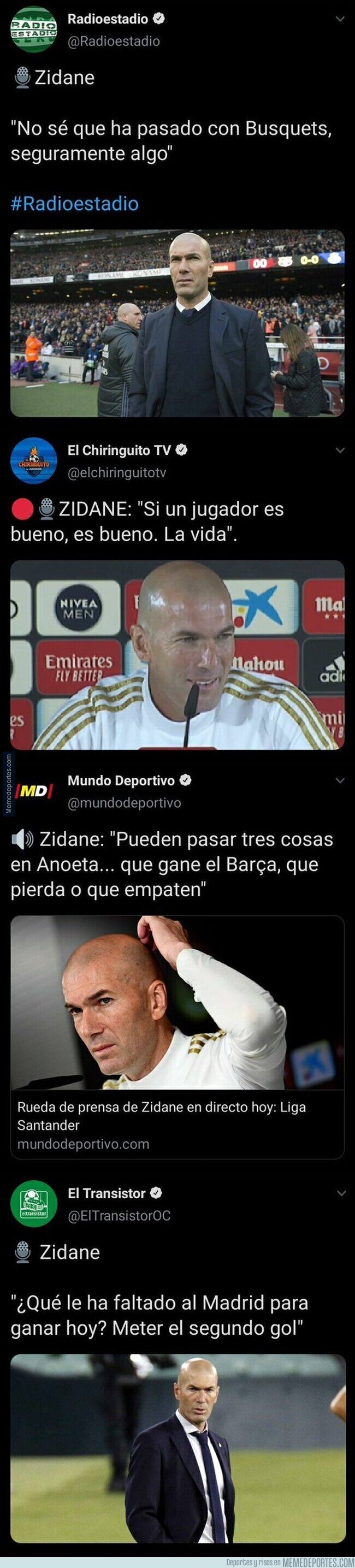 1130292 - Las surrealistas frases que suelta Zidane en plena rueda de prensa con las que todo el mundo se queda muy loco