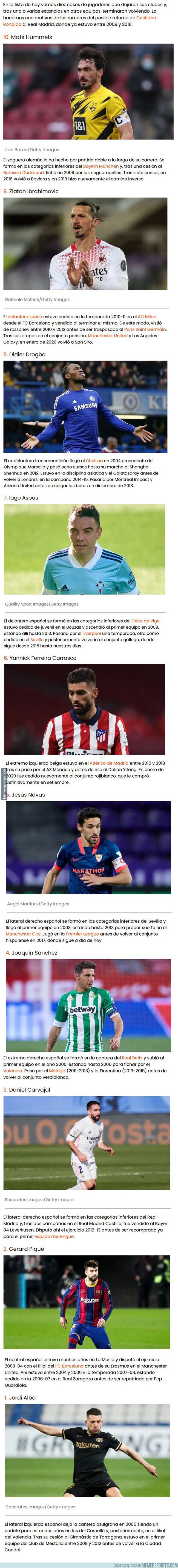 1131062 - 10 ejemplos de grandes jugadores se fueron de un club...pero terminaron volviendo