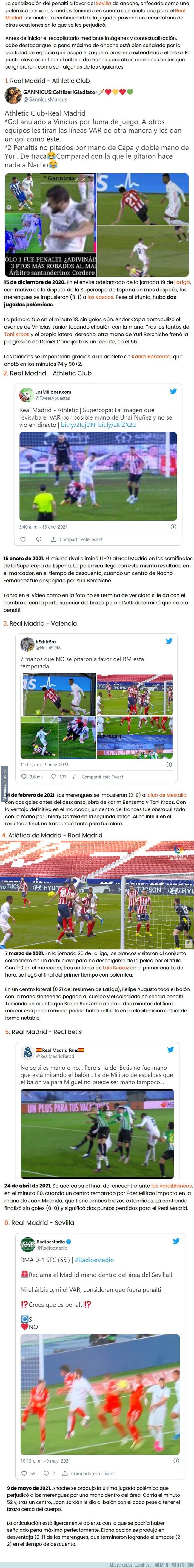1134799 - 7 acciones polémicas donde el Real Madrid no recibió penalti a favor por mano esta temporada