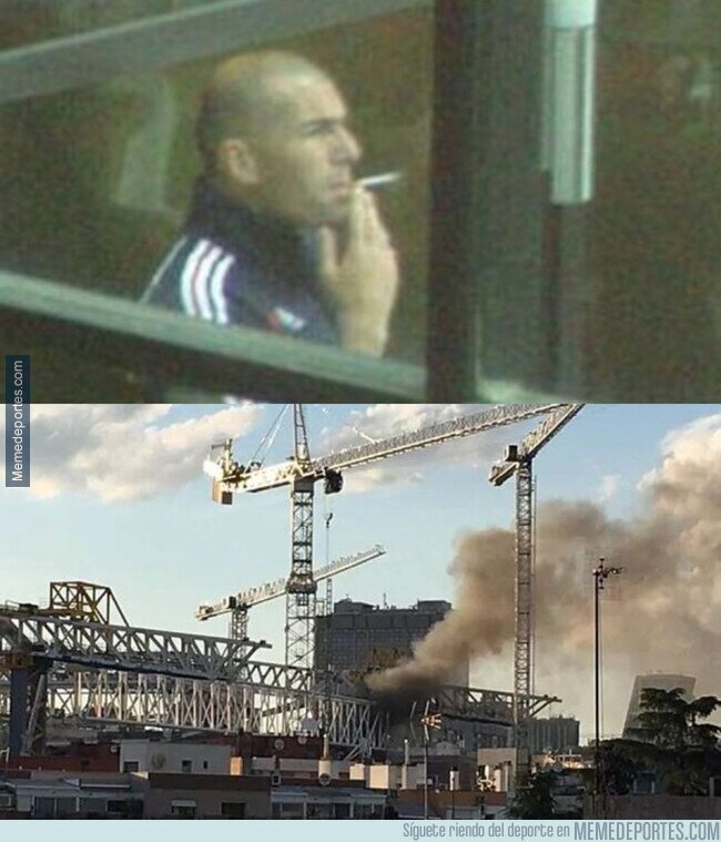 1136175 - Zidane provoca un incendio en el Bernabéu