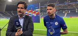 Enlace a Jorginho apostó con un periodista quitarse la barba en vivo si ganaba la Champions. Ambos lo hicieron