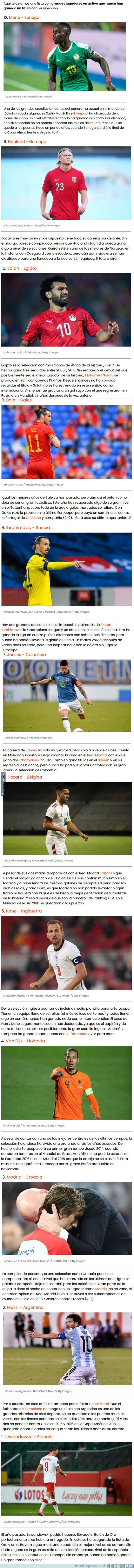 1137055 - Grandes jugadores en activo de talla mundial que nunca ganaron un título con su selección