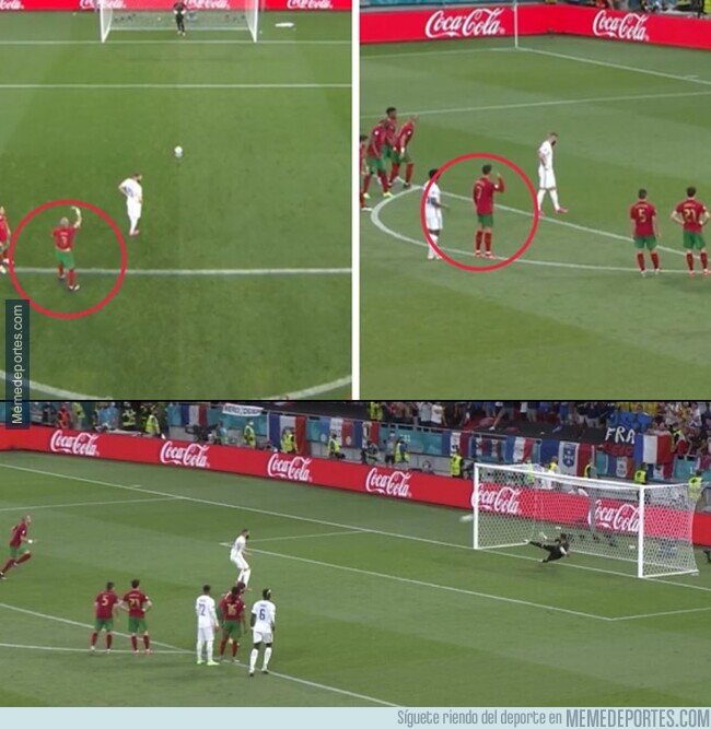 1138218 - Pepe y Ronaldo le advirtieron a Rui Patricio en el penalti de Benzema. No les hizo caso.
