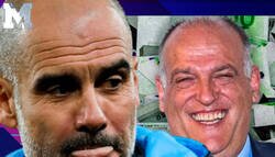 Enlace a Javier Tebas se enfrenta a Guardiola en Twitter y el técnico del City le pega un repaso que se le caen los cuatro pelos que le quedaban