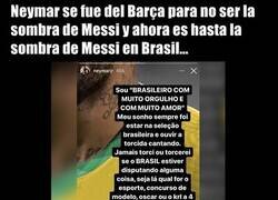 Enlace a Neymar carga contra los brasileños que apoyarán a Argentina por Messi