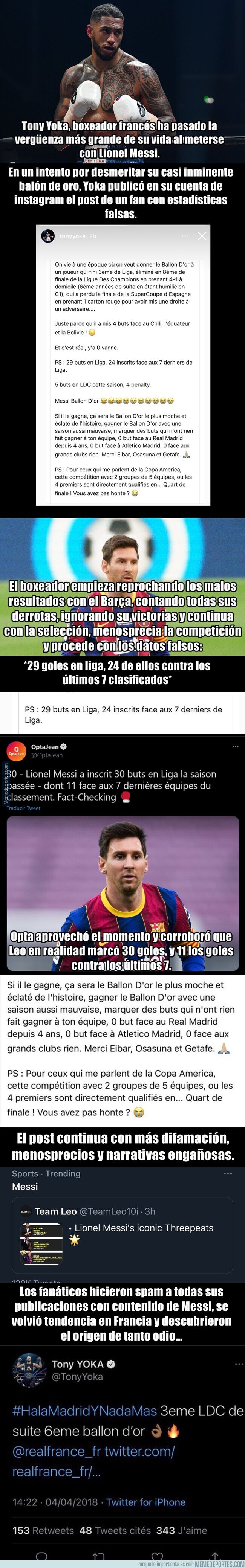 1140653 - Un boxeador francés, hater de Messi se lleva una lección de humildad por menospreciarle con estos datos