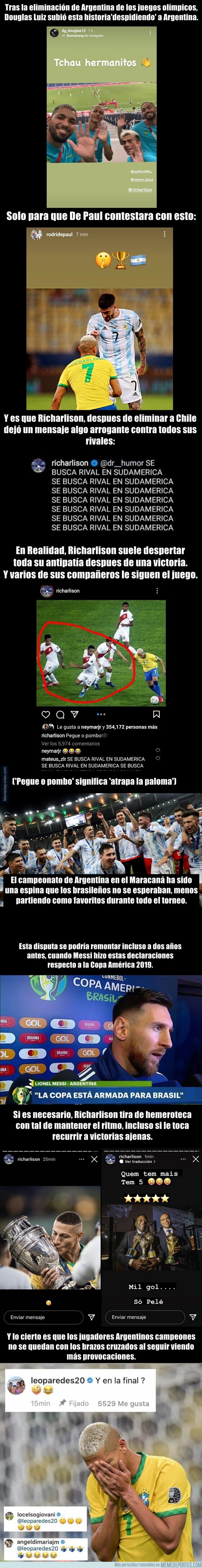 1140867 - Argentina vs Richarlison. Una pelea en redes con muchas espinas clavadas