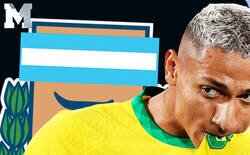 Enlace a Argentina vs Richarlison. Una pelea en redes con muchas espinas clavadas