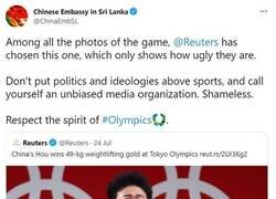 Enlace a La embajada de China en Sri Lanka se ponen paranoicos y acusan a Reuters de querer hacer ver a los atletas chinos como 'feos'