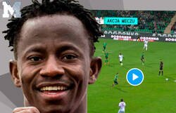 Enlace a Yaw Yeboah acaba de marcar el mejor gol de esta jornada en el fútbol polaco