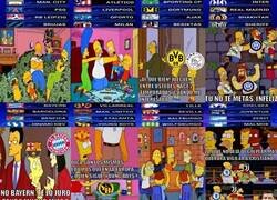 Enlace a Grupos de la Champions League 2021-2022 con Los Simpson