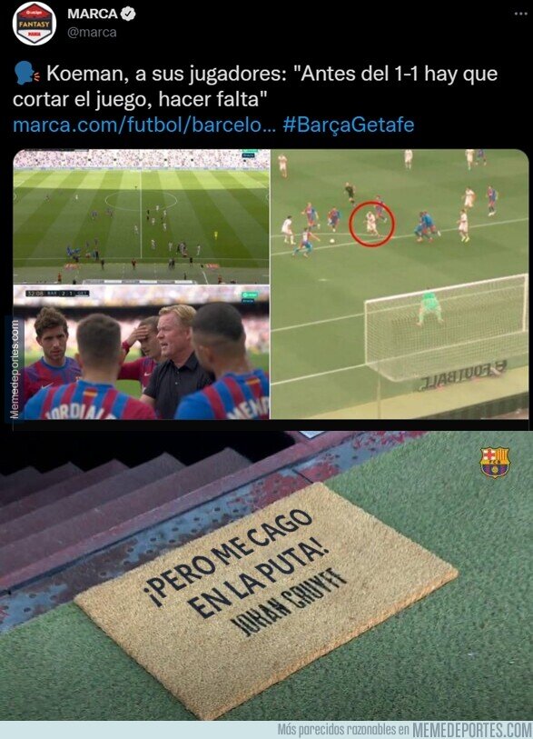 1143259 - El Barça haciendo tiempo y pidiendo la hora en su casa contra el Getafe...
