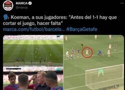 Enlace a El Barça haciendo tiempo y pidiendo la hora en su casa contra el Getafe...