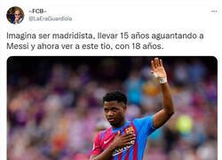 Enlace a Y los culés, sextos en liga, se han venido arriba porque Ansu Fati le marcó un gol al Levante