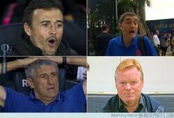 Enlace a Los últimos entrenadores del Barça. Poesía pura.