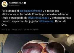 Enlace a No es broma, el Real Madrid ha pedido el Balón de Oro para Benzema por ganar la Nations League