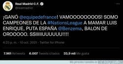 Enlace a Dicen que este era el tweet original que iba a publicar el Real Madrid